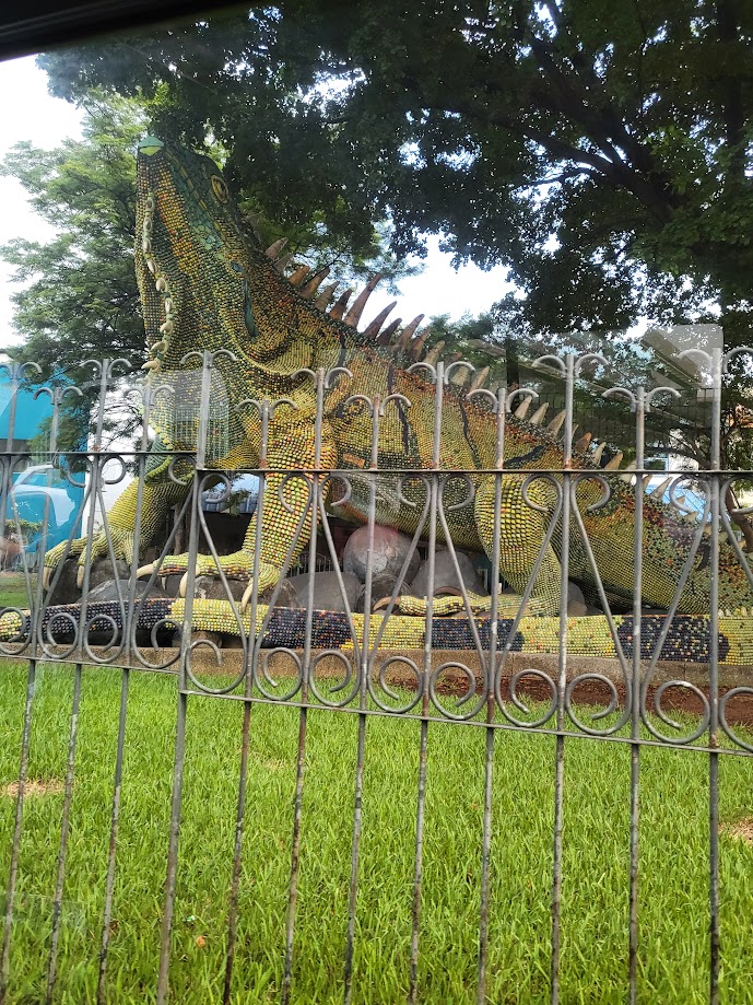 Giant iguana statue in Guayaquil, Ecuador