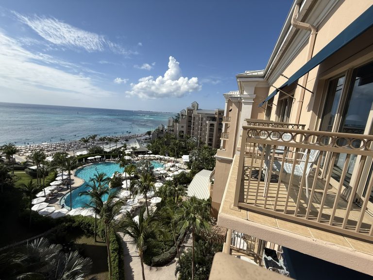 View from porch in room at Ritz-Carlton Grand Cayman Island