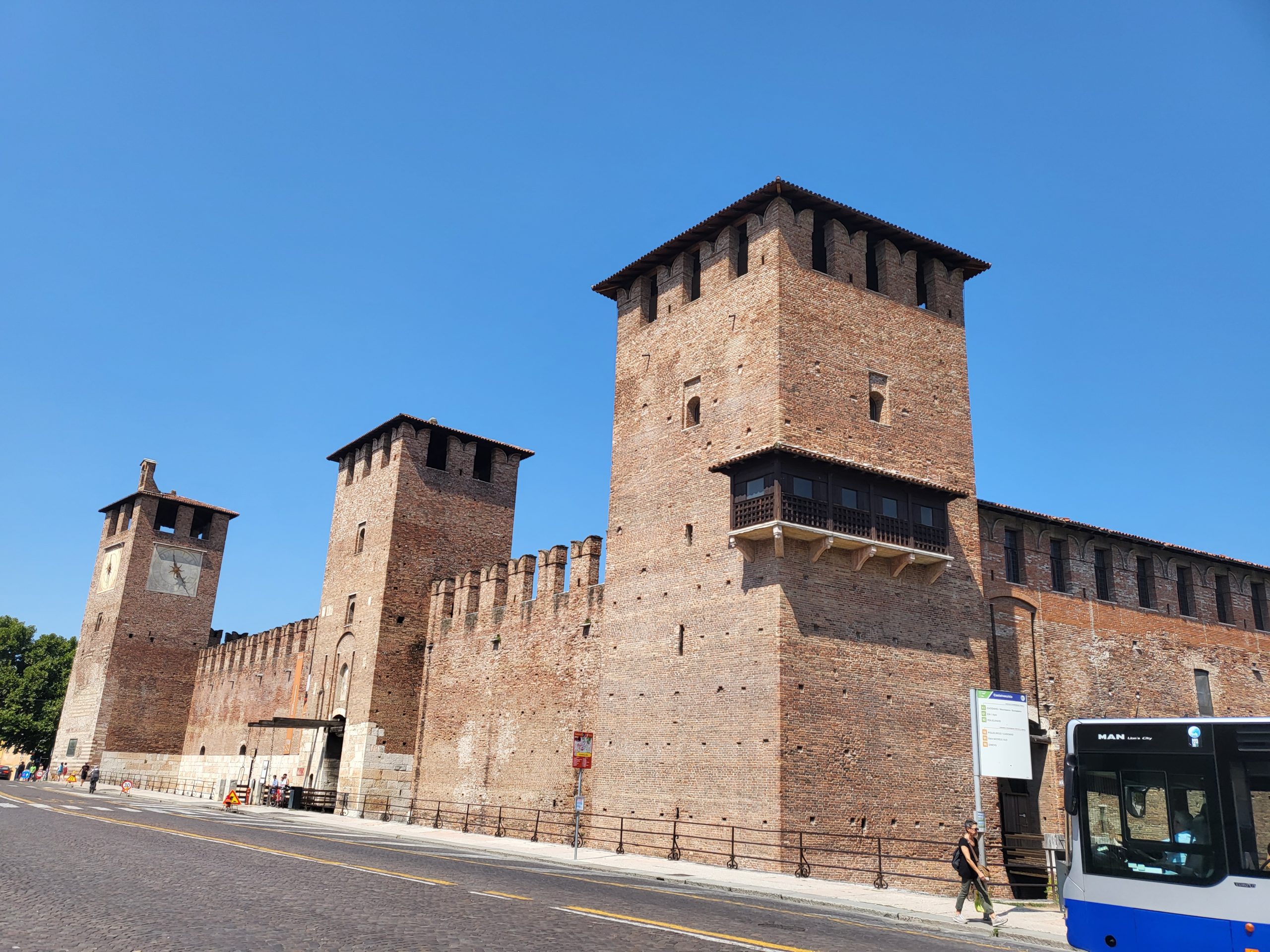Castelvecchio as seen from outside in the Verona travel itinerary