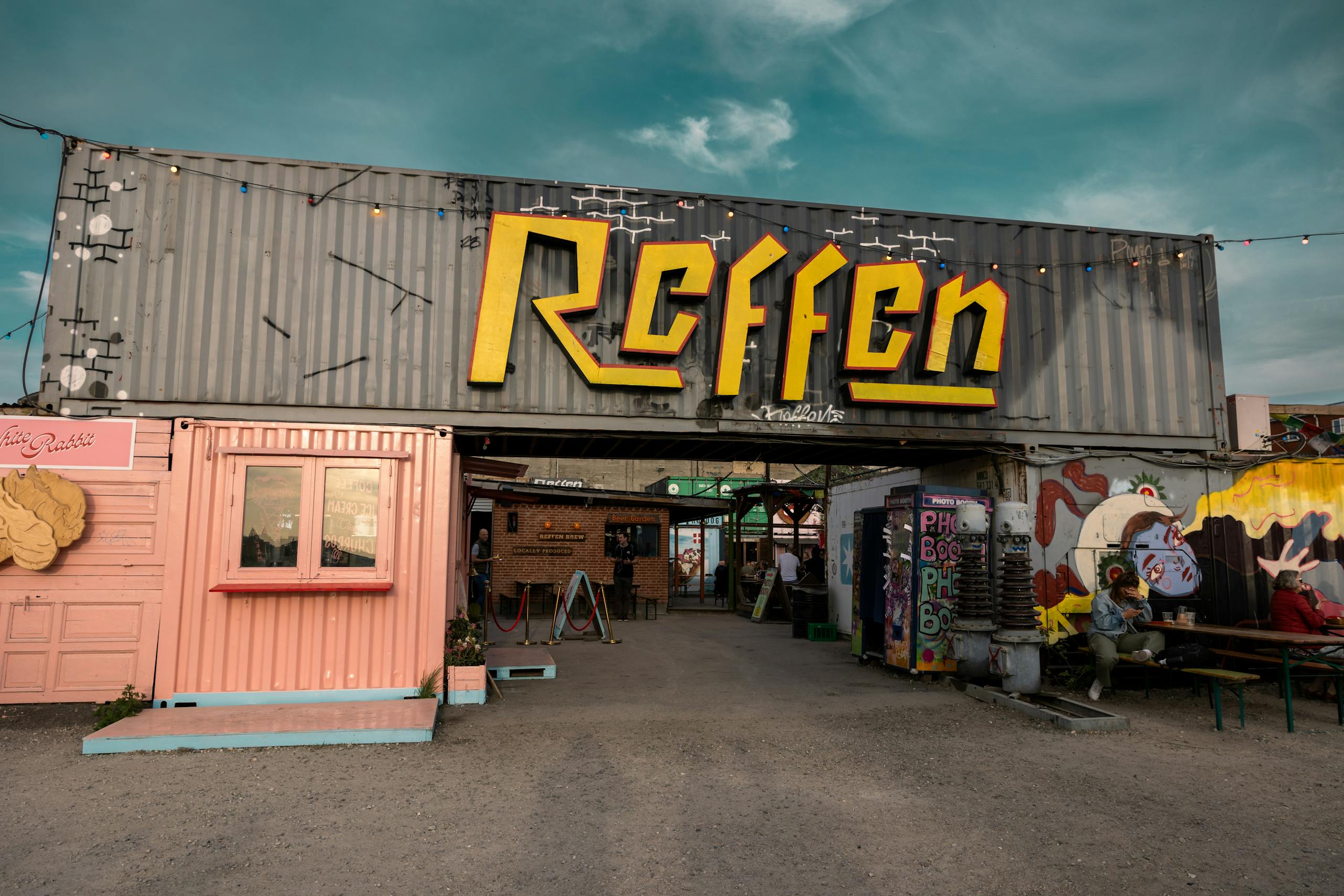 Explore the lively atmosphere of Reffen street food market with vibrant art and urban architecture in Copenhagen unique experiences.