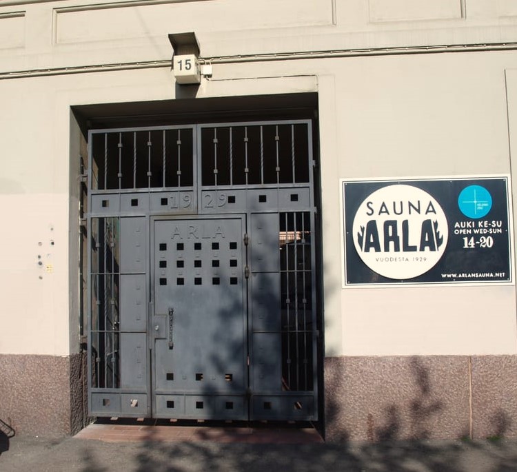 Entryway of Arla in secret saunas of Helsinki