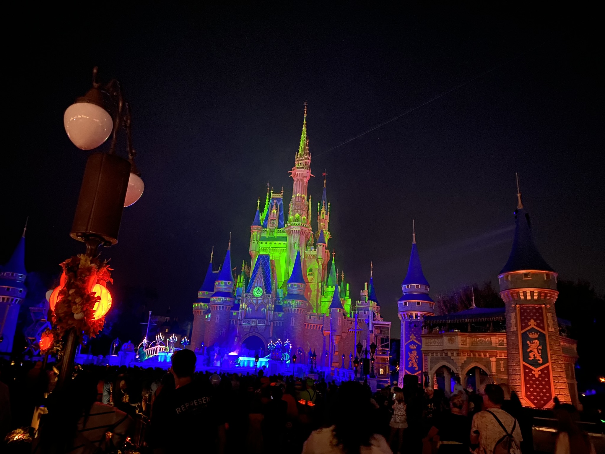 Disney World Castle light up at night