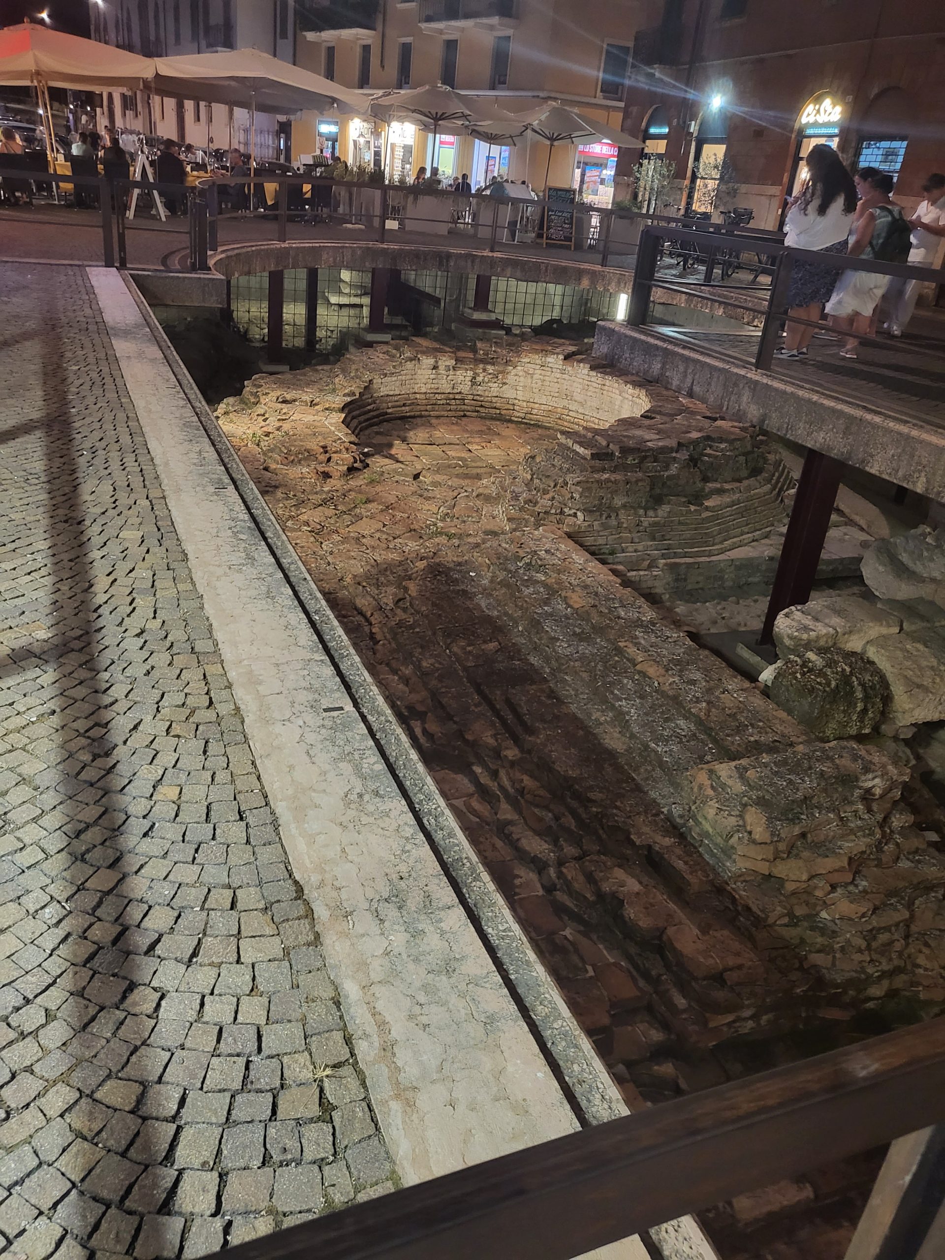 Ancient Roman city well preserved beneath the streets of Verona, Italy