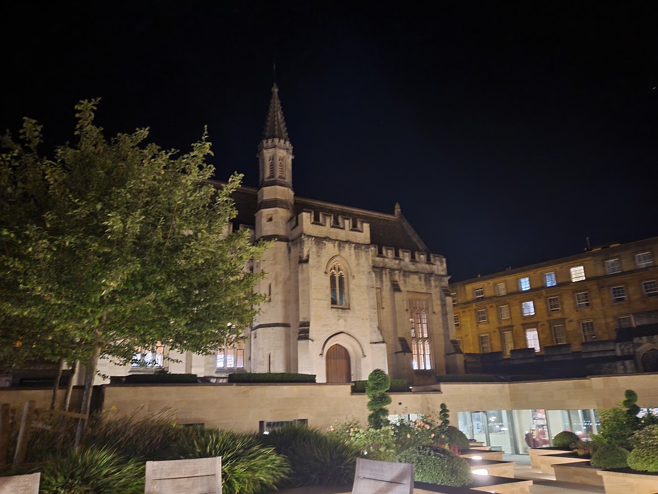 Photo of old church at night in Glasgow in the best day trips from Edinburgh