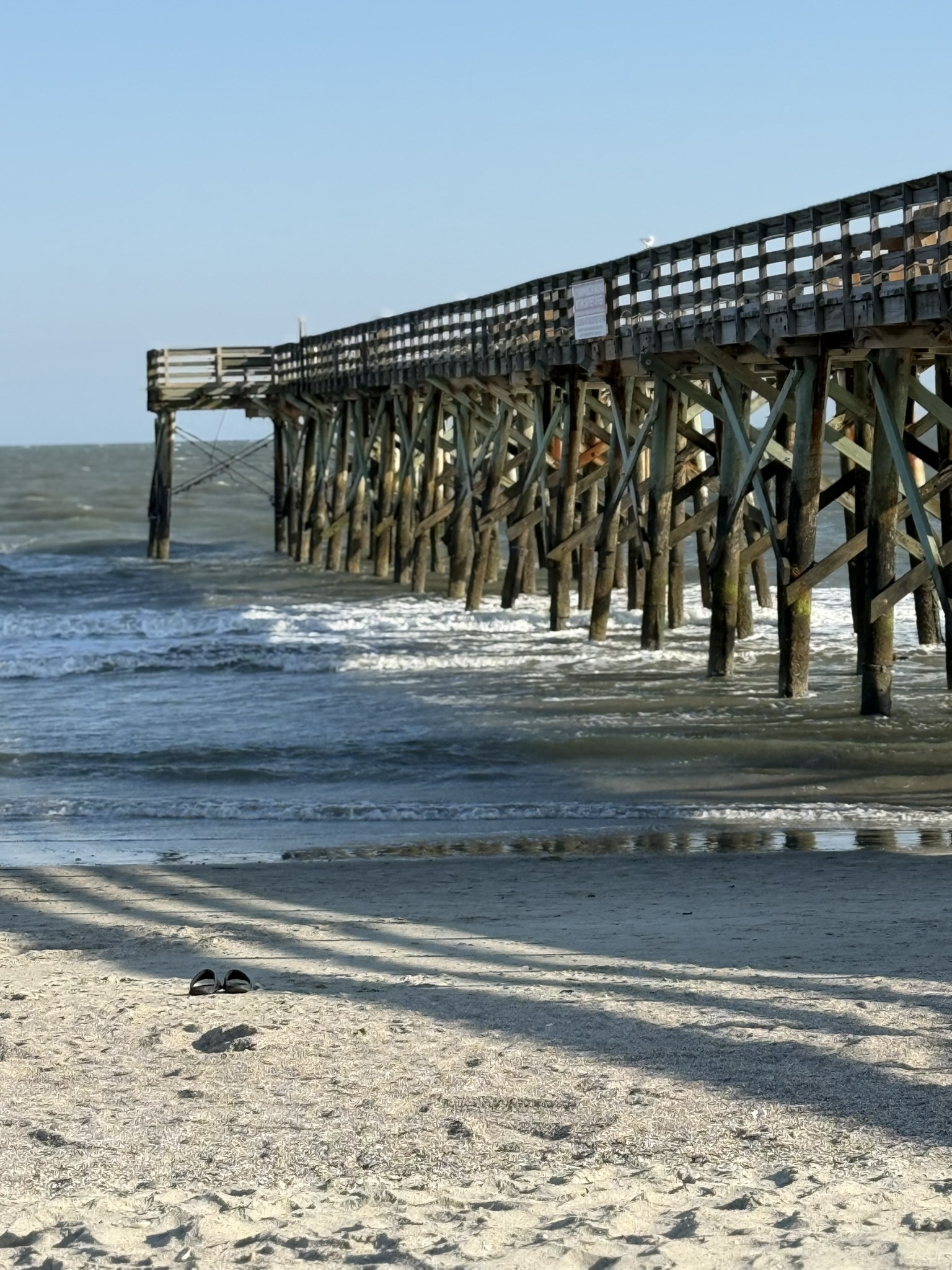 Pier on Folly Beach in is Charleston worth visiting in the late afternoon