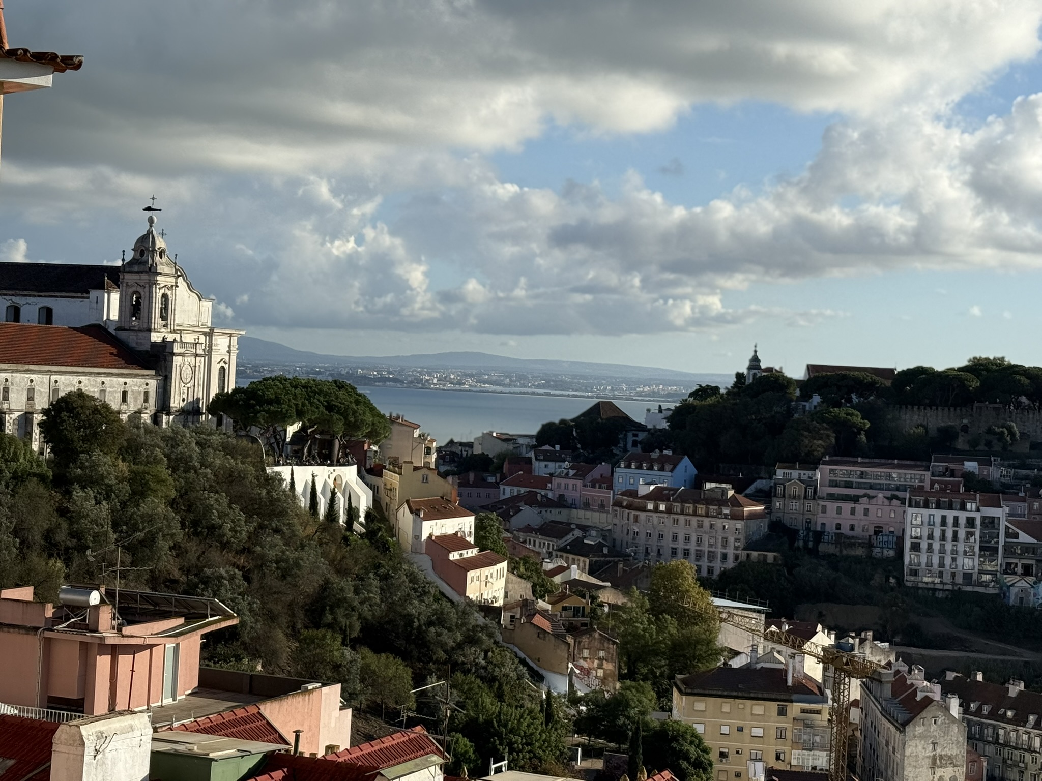 Views of the city of Lisbon, Portugal from a high view point as seen  in best hotels in Lisbon for couples