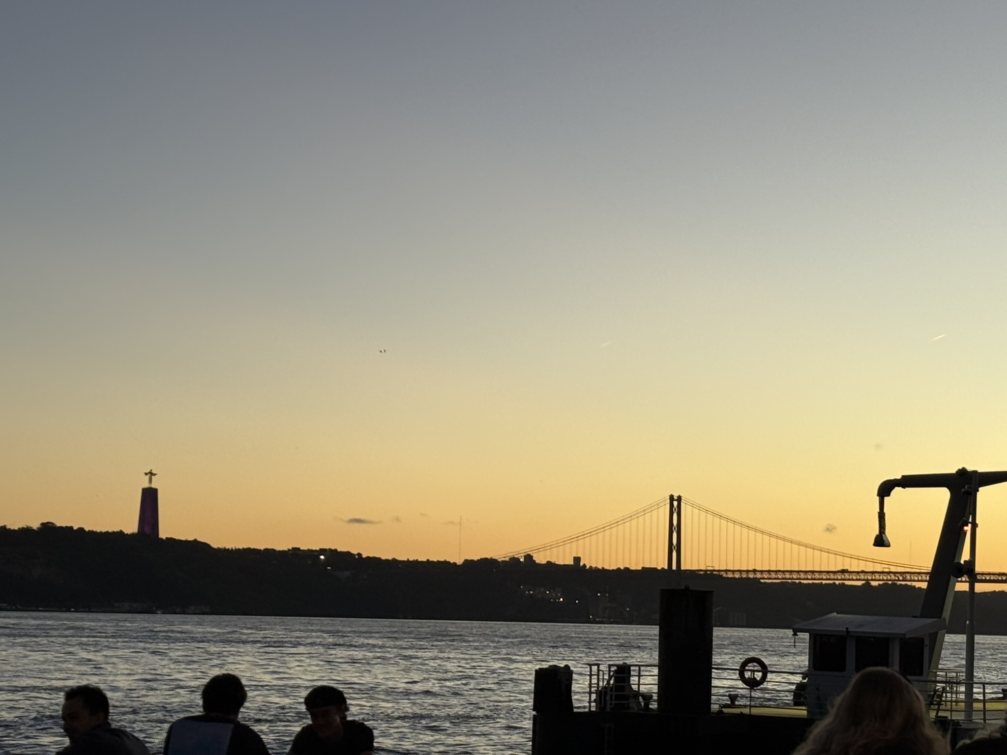 The sunsets as you look over the Tagus river in Lisbon, Portugal as seen in best hotels in Lisbon for couples.