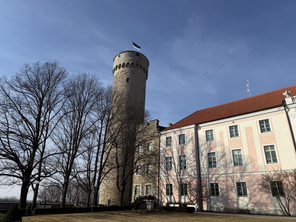 Part of Toompea Castle in Tallinn, Estonia as seen on the 2 days in Tallinn itinerary tour