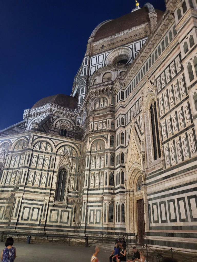 Hidden gems in Florence the Santa Maria  del Floreour and Florence Cathedral at night