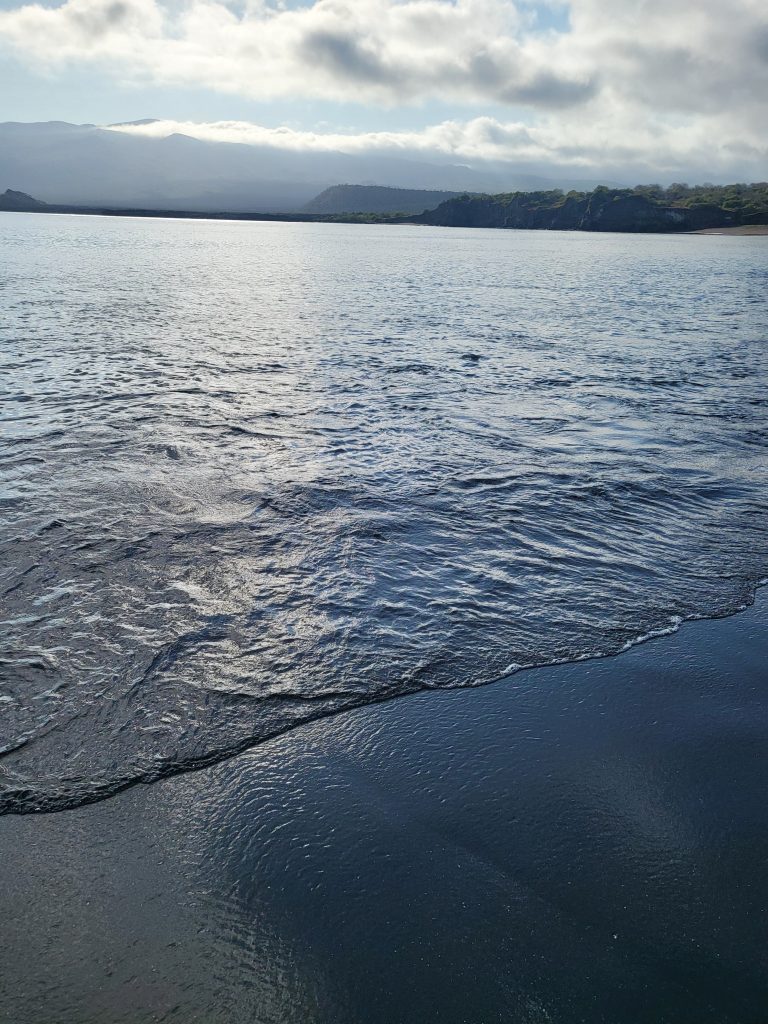 Beautiful picture of the shore line in the Galapagos Islands