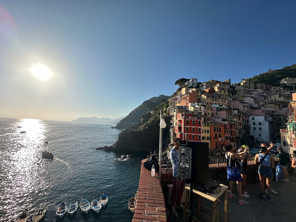 In travel tips, a beautiful village built into a mountain by the ocean in Cinque Terre, Italy