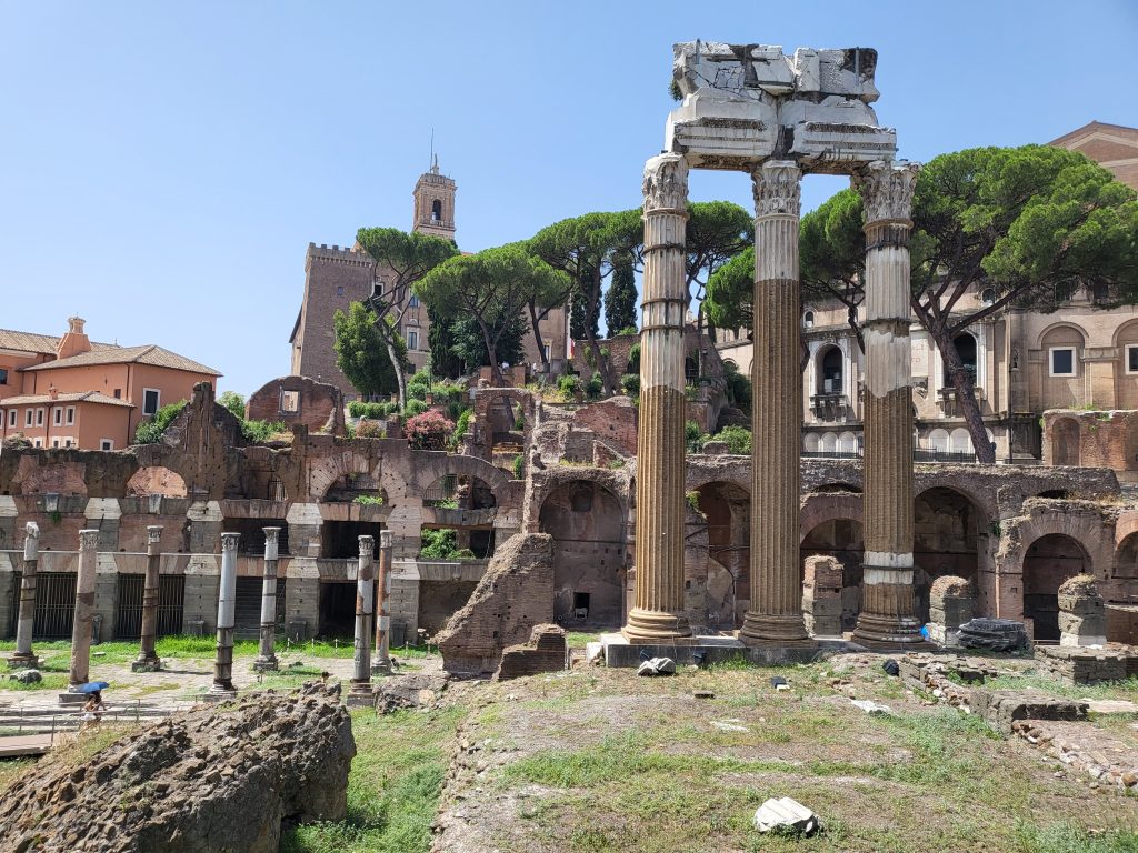 While deciding how many days you should spend in Rome, check this out- the Ancient Roman Fourm. This is the Temple of Castor and Pollux.