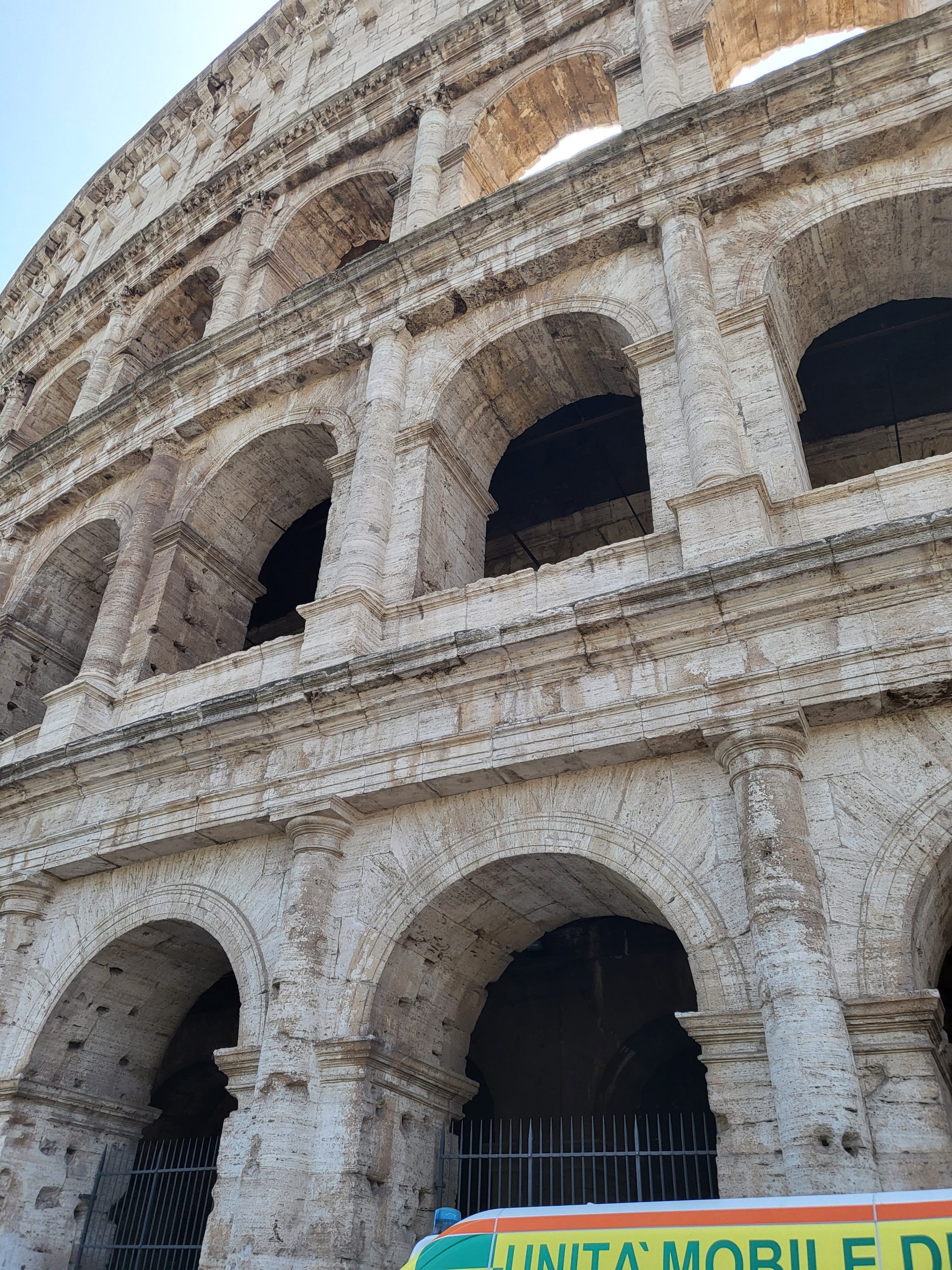 Close up of the side of the Colosseum in Rome, Italy in How many days in Rome?