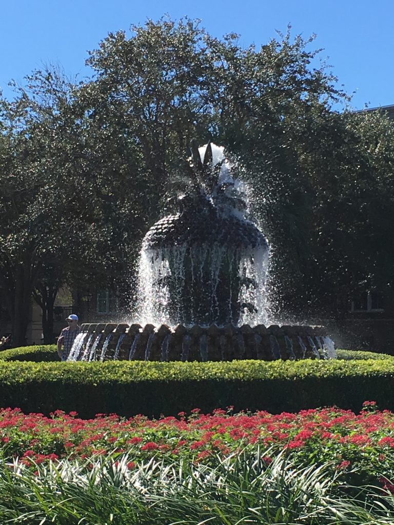 The Pineapple Fountain in Waterfront Park in Charleston, South Carolina