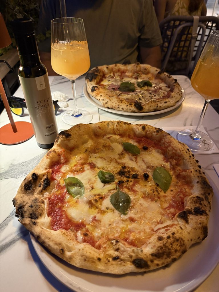 Neapolitan pizza at Sette Sorelle, Split, Croatia