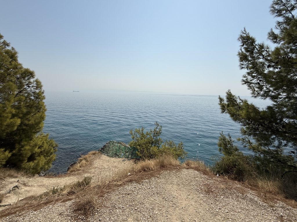Cliff view of the waterfront from where we thought we were heading to the beach, Split, Croatia