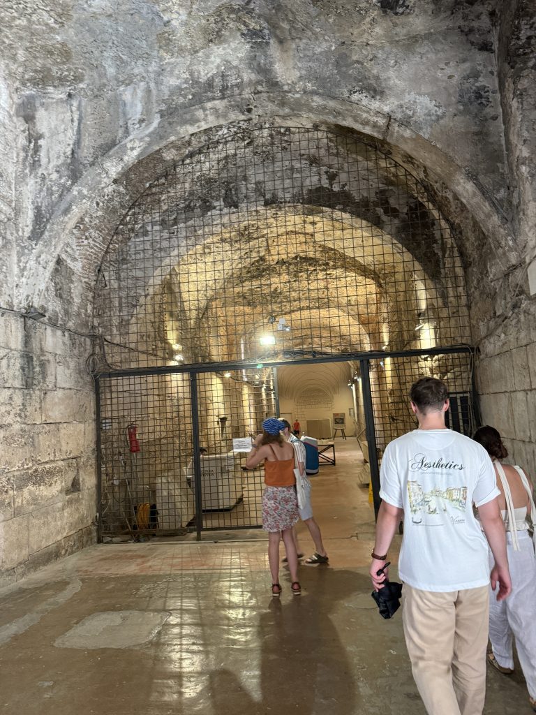Vaulted cellars beneath Diocletian's Palace, Split itinerary