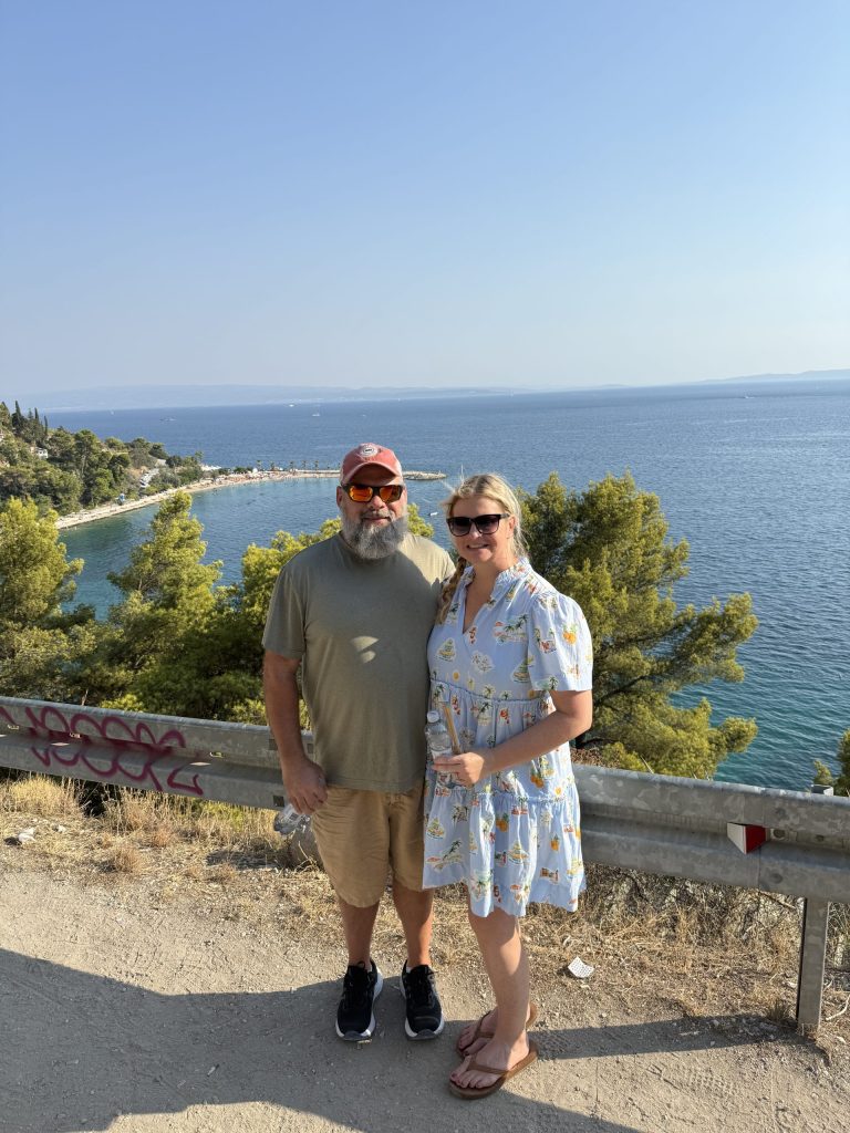 Tuk tuk tour viewpoint over Split Old Town, 2 days in Split with Casey and Mark from Wandering Everywhere