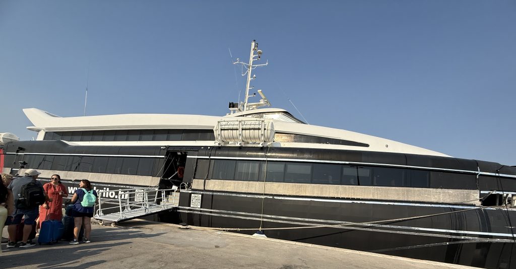 The Krilo catamaran (run by Kapetan Luka) at the Split Port