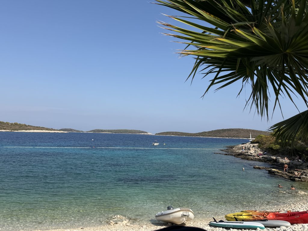 Turquoise water at Diamond Beach, Palmižana, Pakleni Islands near Hvar